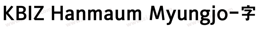 KBIZ Hanmaum Myungjo字体转换